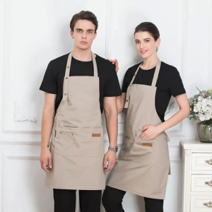 New Fashion Kitchen Aprons for Woman Men Chef Work Apron for Grill